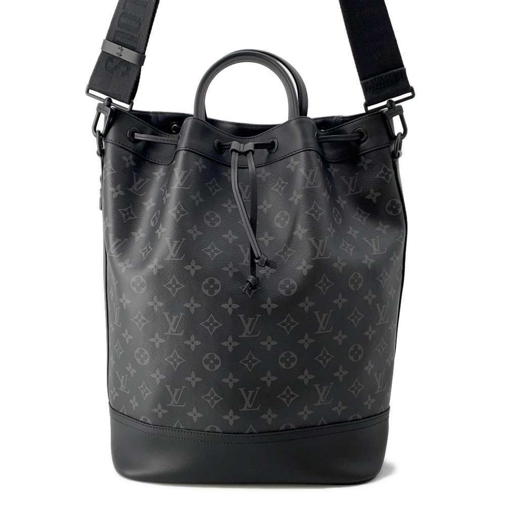 Louis Vuitton Monogram Eclipse Black Maxi Noe Sling Shoulder Bag Black